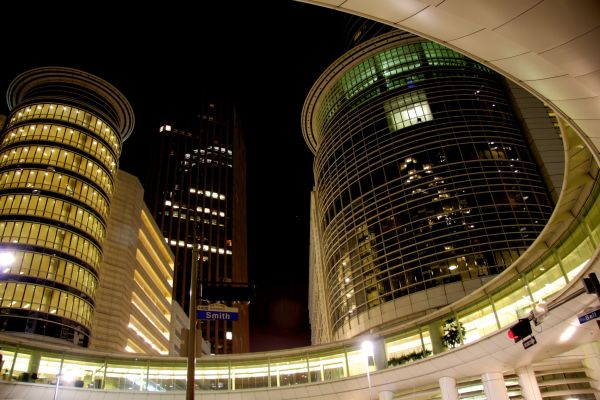 The Enron Complex in downtown Houston Flickr/Alex
