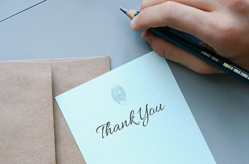 how to write a thank you note