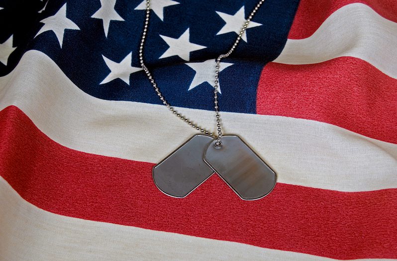 veteran's dog tags
