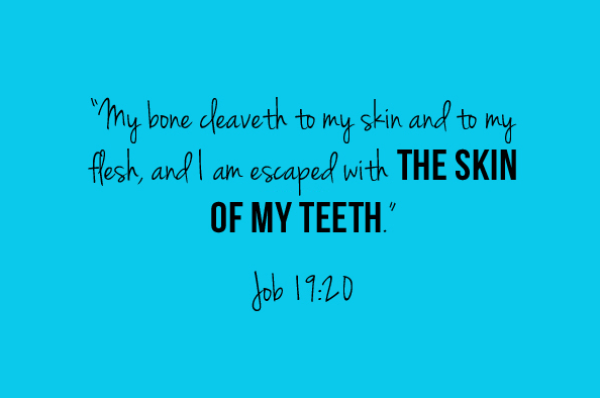 the skin of your teeth