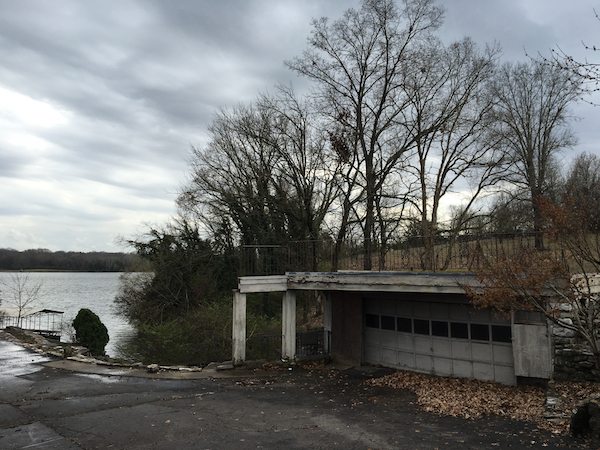 The home's garage was one of the few structures to survive the fire.