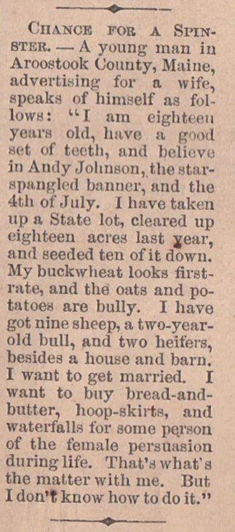 1865 dating ad