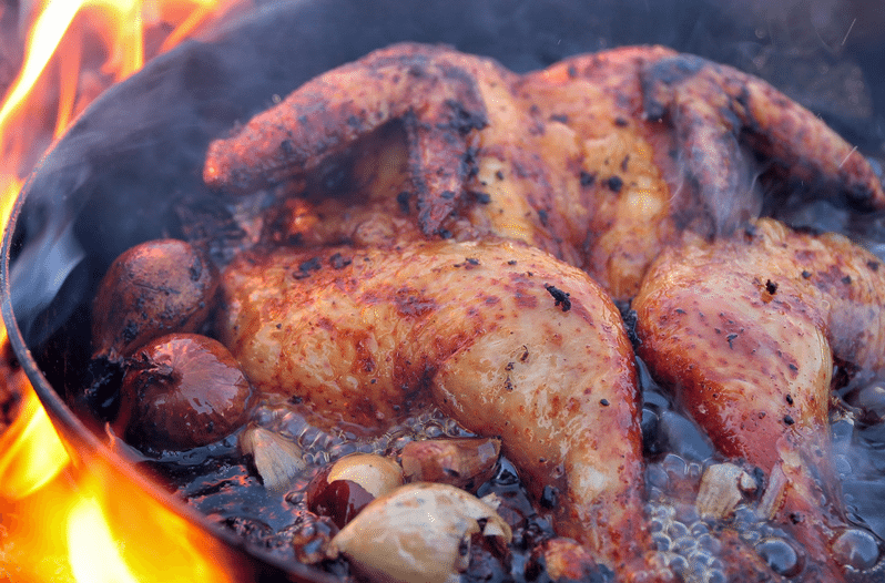 fried whole chicken