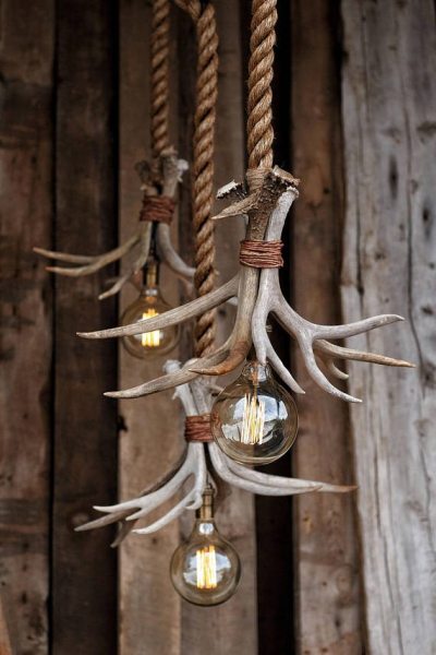 Antler light fixture