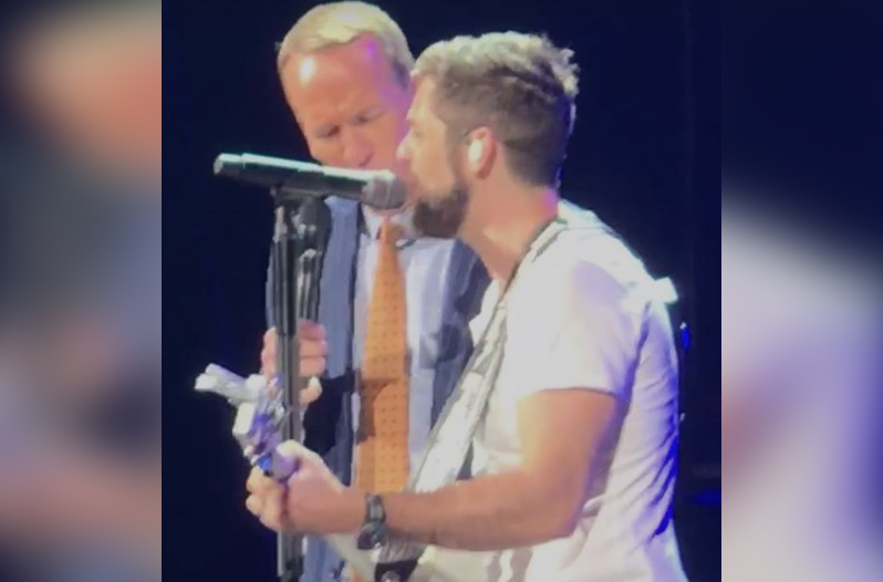 Thomas Rhett and Peyton Manning