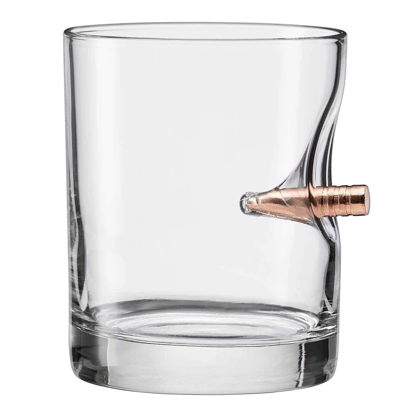 The Original BenShot Bullet Rocks Glass with Real 0.308 Bullet