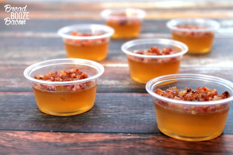 bacon bourbon apple jello shots