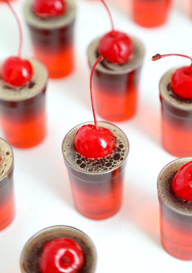 cherry cola jello shots