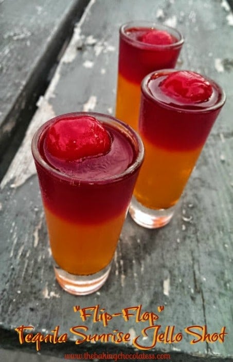 tequila sunrise jello shots