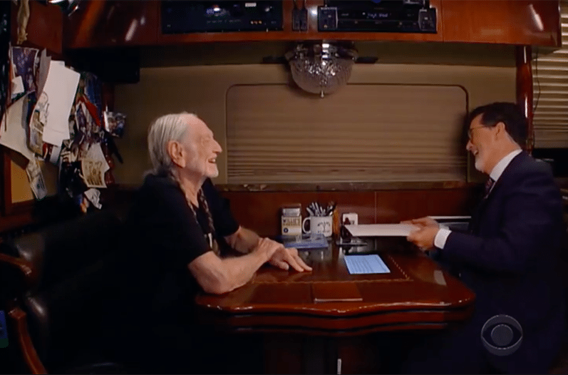 Willie Nelson Stephen Colbert