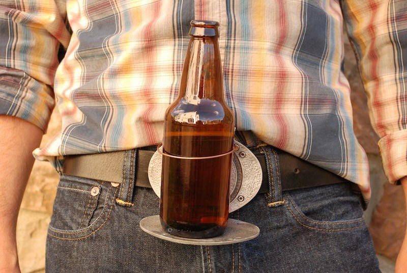 Belt Buckle Beer Holder