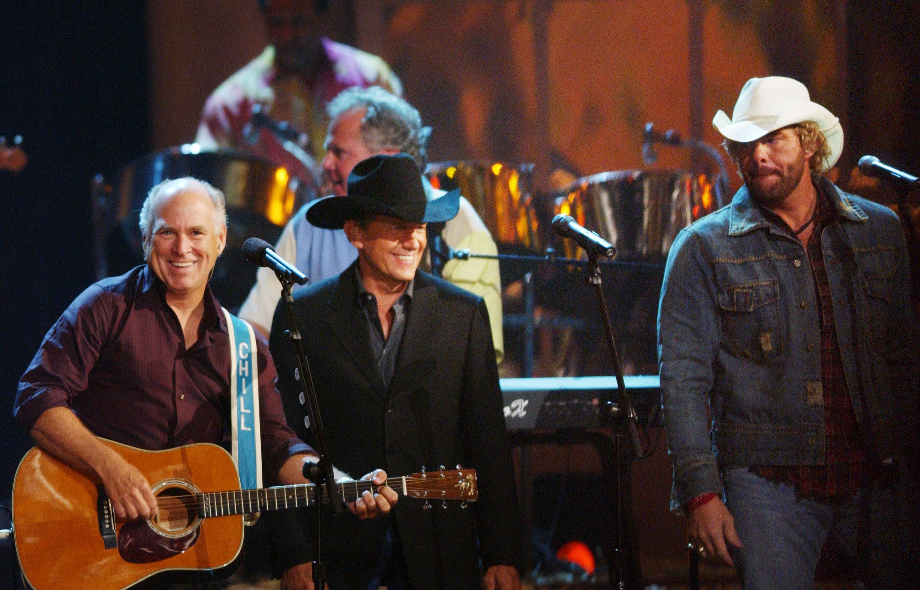 Jimmy Buffett, George Strait and Toby Keith 