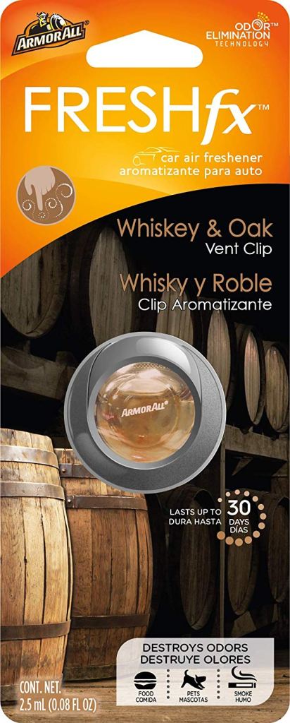 Armor All 18947 FRESHfx Car Air Freshener Vent Clip (Whiskey & Oak)