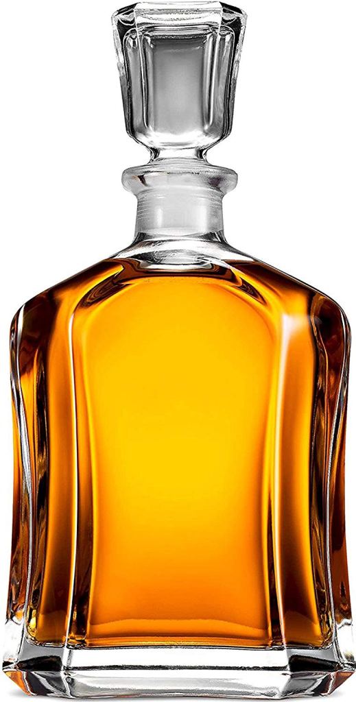Paksh Capitol Glass Decanter with Airtight Geometric Stopper