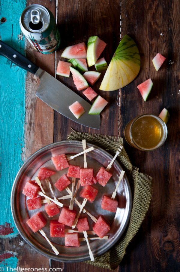 beer infused watermelon