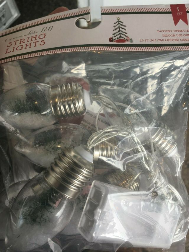 Target Snow Globe Christmas Tree LED String Lights! NEW! Hard To Find!