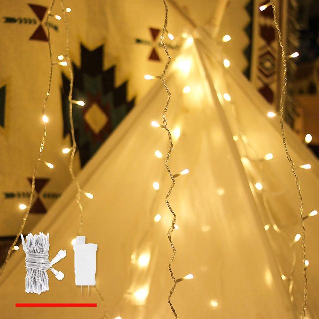 LED String Lights, by myCozyLite, Plug in String Lights, 49Ft 100 LED Warm White Lights with Timer