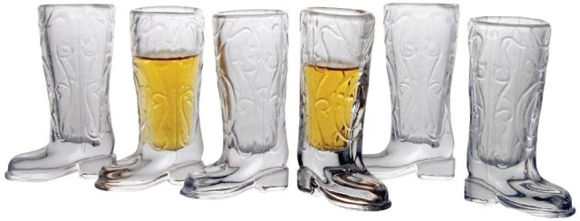 Whiskey Shot Glasses Funny Cowboy Boots
