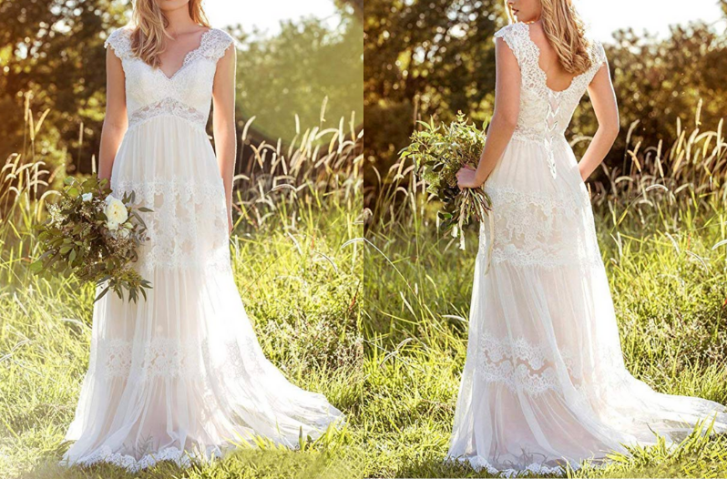 hippie wedding dress