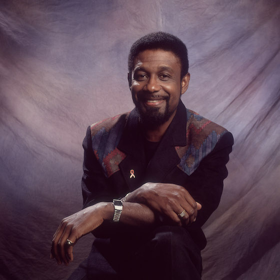 Portrait of American musician Cleve Francis as be pose backstage at the Grand Ole Opry, Nashville, Tennessee, x December 1, 1993. 