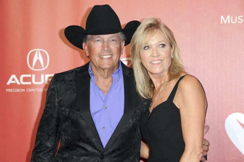 George Strait, left, and Norma Strait arrive at the MusiCares Person of the Year tribute honoring Tom Petty at the Los Angeles Convention Center on Friday, Feb. 10, 2017.