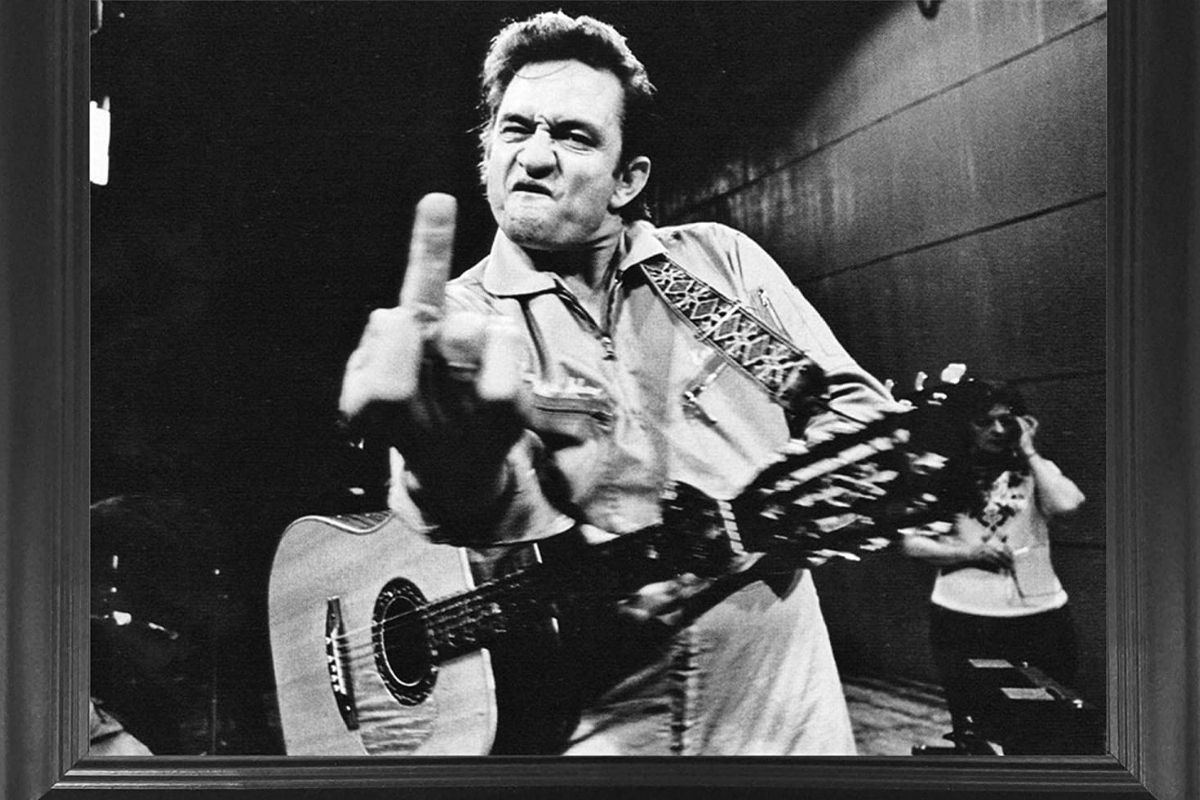 Johnny cash middle finger