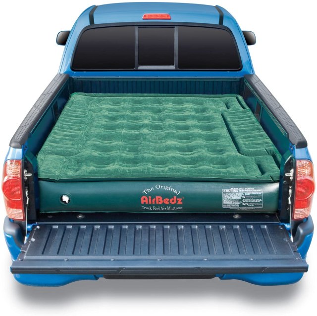 Pittman Outdoors AirBedz Lite PPI PV202C Full Size, Short 6'-6.5' Truck Bed Air Mattress with DC Corded Pump (76"x63"x12" Inflated),Green,Full Size Beds