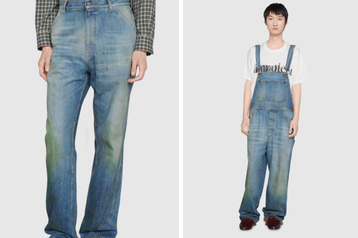 Gucci Jeans Grass stains