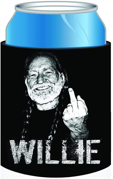 Willie Nelson Neoprene Can Huggie - Middle Finger