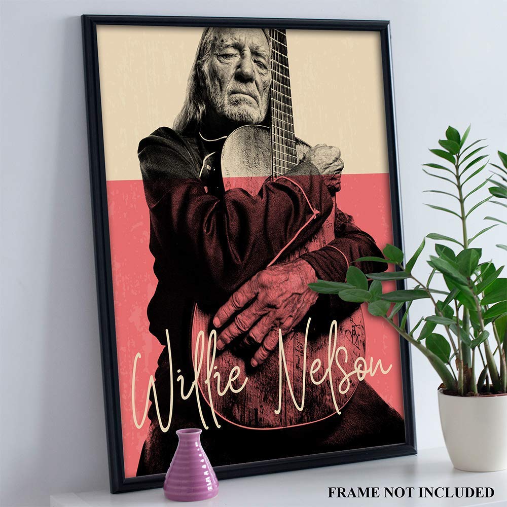 Willie Nelson's Guitar"Trigger" Art Poster Print 11 x 14 print Great Gift for All Fans, Guitarist, Country Music