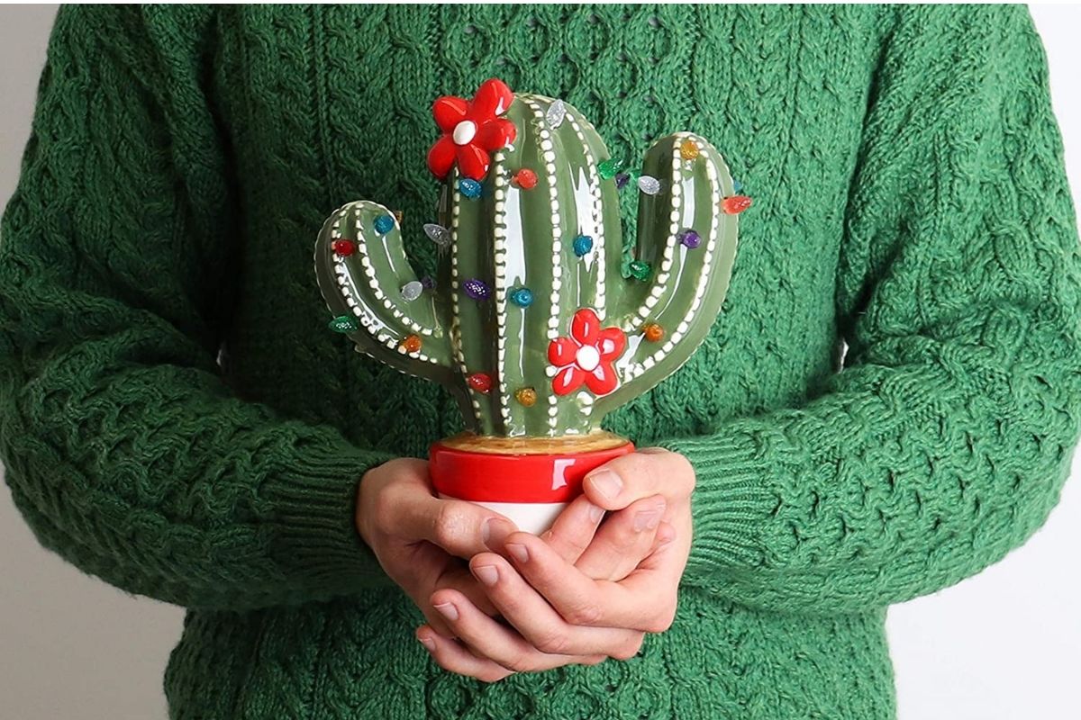 ceramic cactus christmas tree