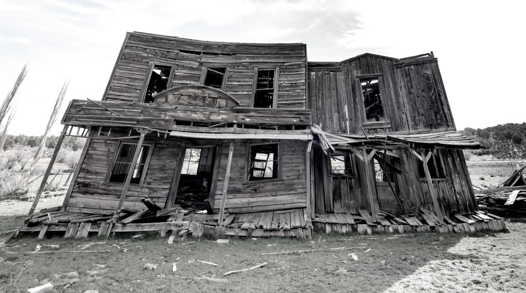 Wood western building from a Hollywood set of Gunsmoke in Utah