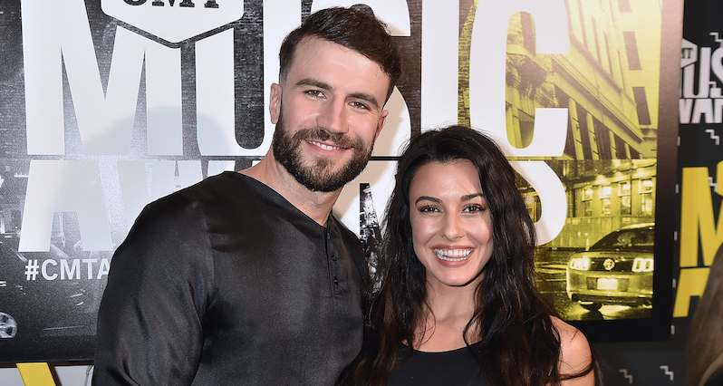 NASHVILLE, TN - JUNE 07: Singer-songwriter Sam Hunt (L) and Hannah Lee Fowler (R) attend the 2017 CMT Music Awards at the Music City Center on June 7, 2017 in Nashville, Tennessee.