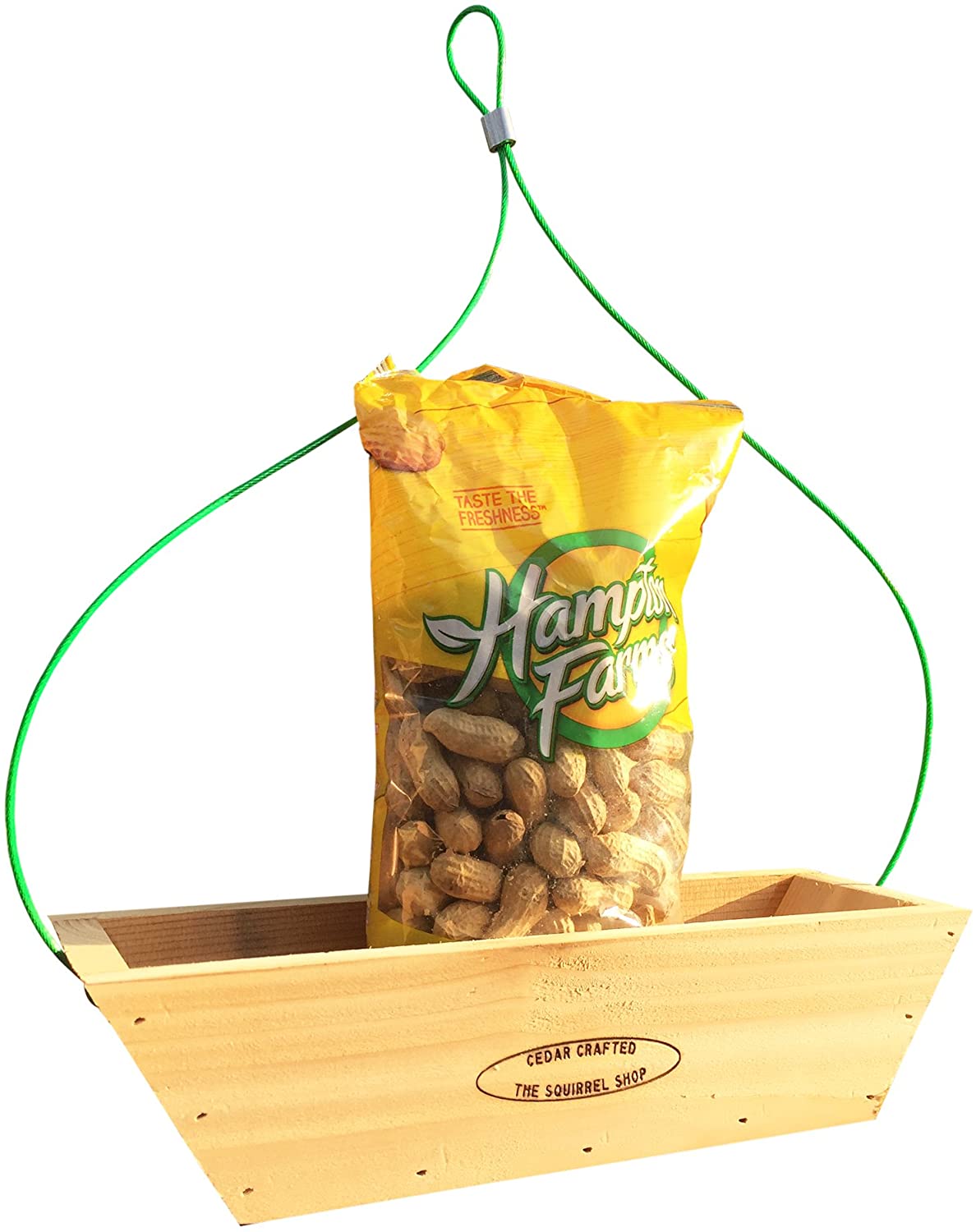Open Platform Squirrel Feeder with Peanuts
