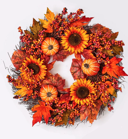 26 in. Oak Leaf Berry Wreath