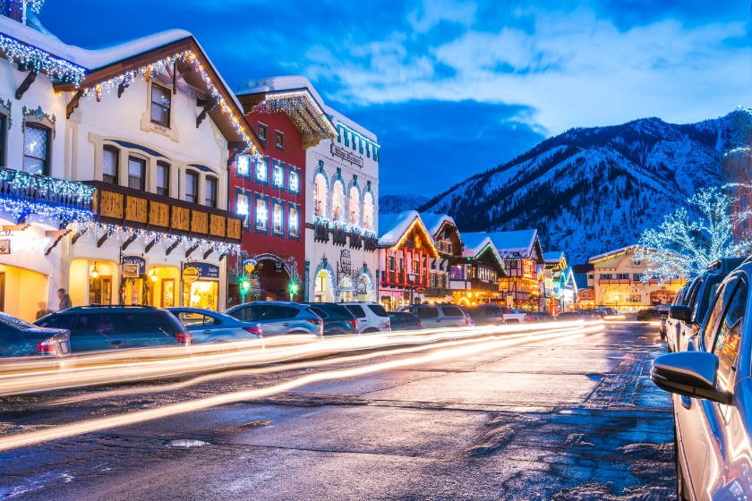 leavenworth,Washington,usa.-02/14/16: beautiful leavenworth with lighting decoration in winter.
