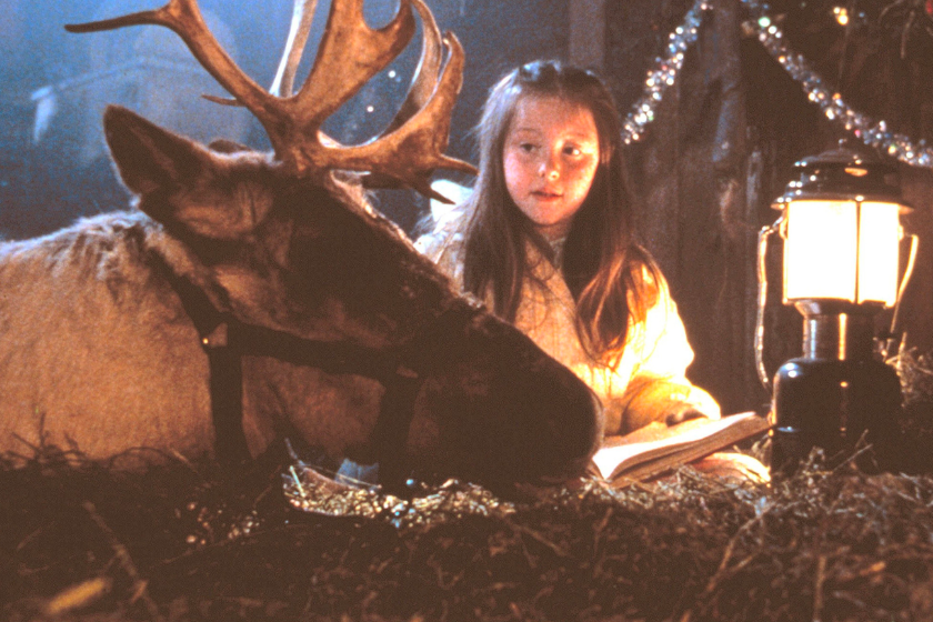 Sam Elliott and Rebecca Harrell Tickell in Prancer (1989)