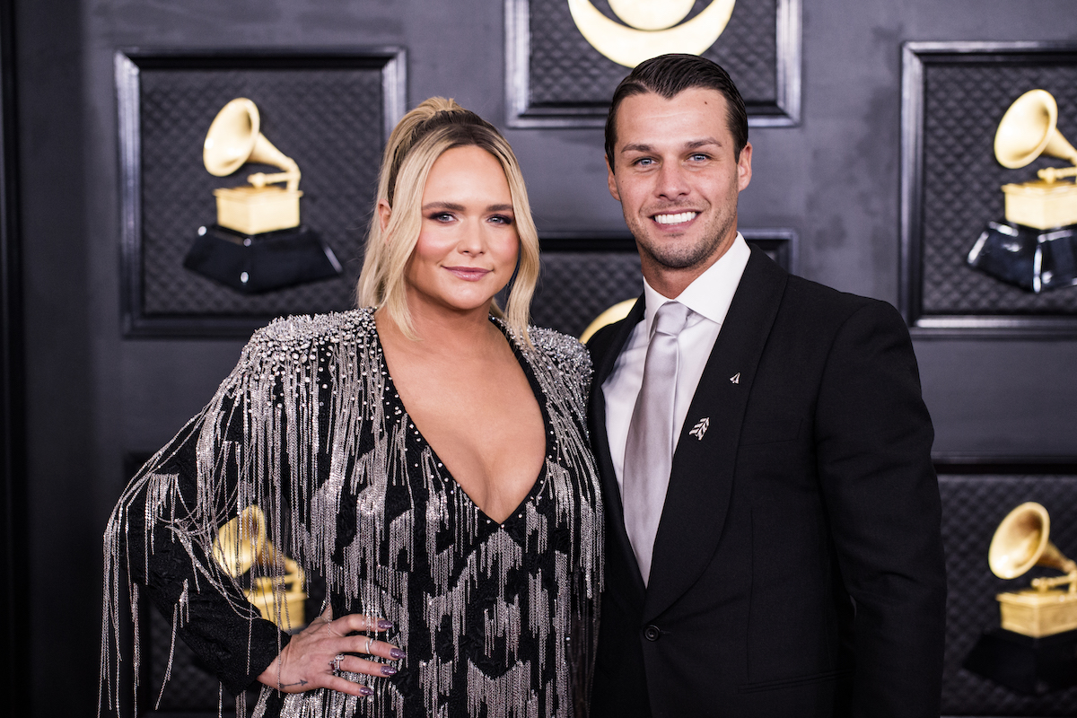 LOS ANGELES, CALIFORNIA - FEBRUARY 05: (L-R) Miranda Lambert and Brendan McLoughlin attend the 65th GRAMMY Awards on February 05, 2023 in Los Angeles, California.
