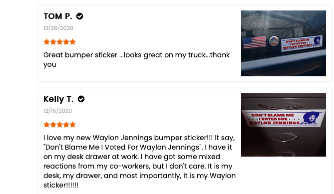 waylon bumper sticker