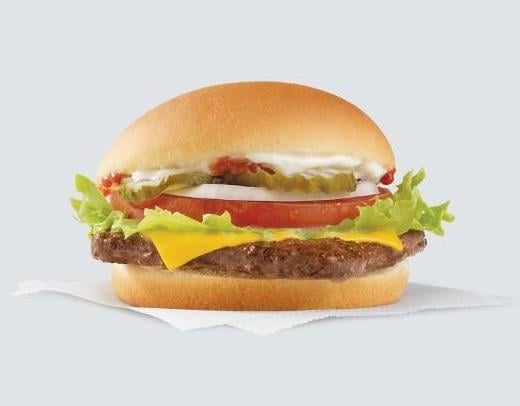 Wendy's deluxe jr cheeseburger