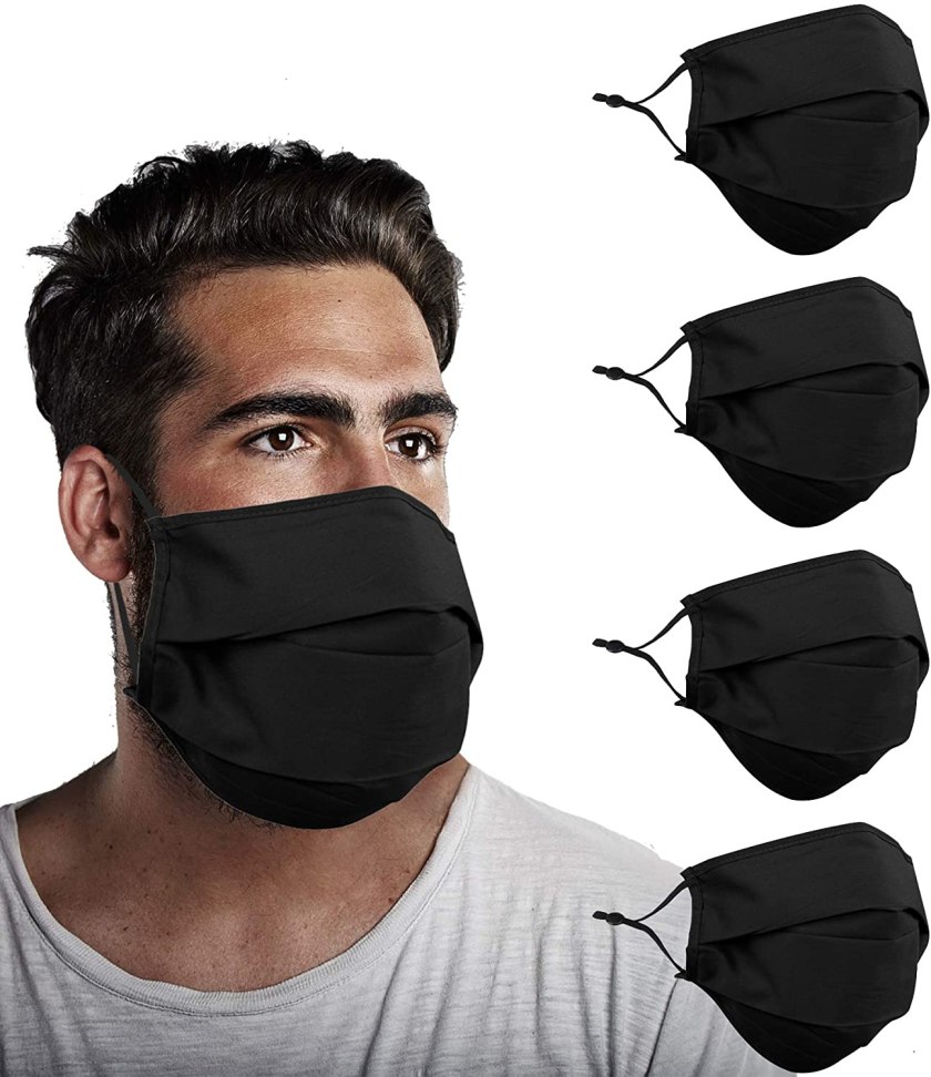YUESUO Extra Large Face and Beard Fashion Reusable Cloth Adult Reversible Covering for Bearded Men
