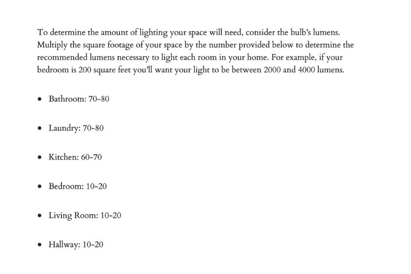 choosing a bulb for a living room lamp