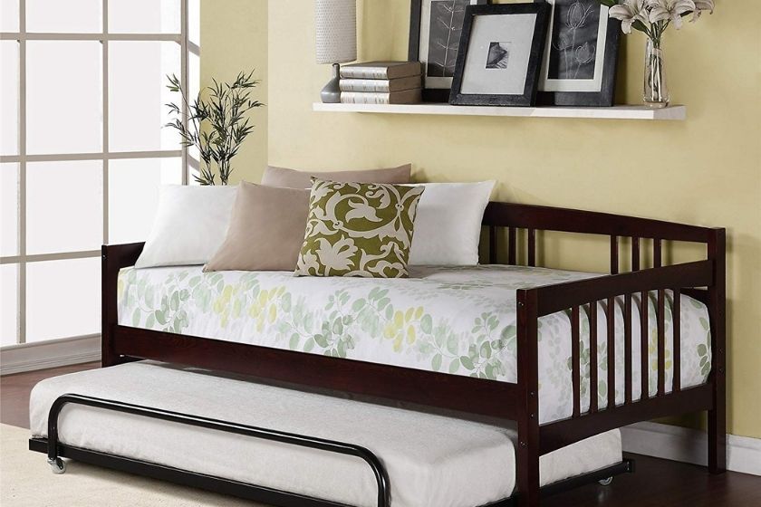 daybed sofa (twin bed in espresso color with trundle)