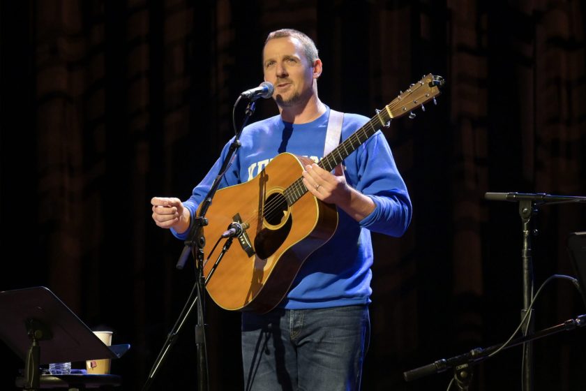 NASHVILLE, TENNESSEE - JUNE 05: Singer & Songwriter Sturgill Simpson performs at the Ryman Auditorium on June 05, 2020 in Nashville, Tennessee. The Ryman Auditorium is currently closed due to COVID-19. Sturgill performed the live stream concert without an audience.