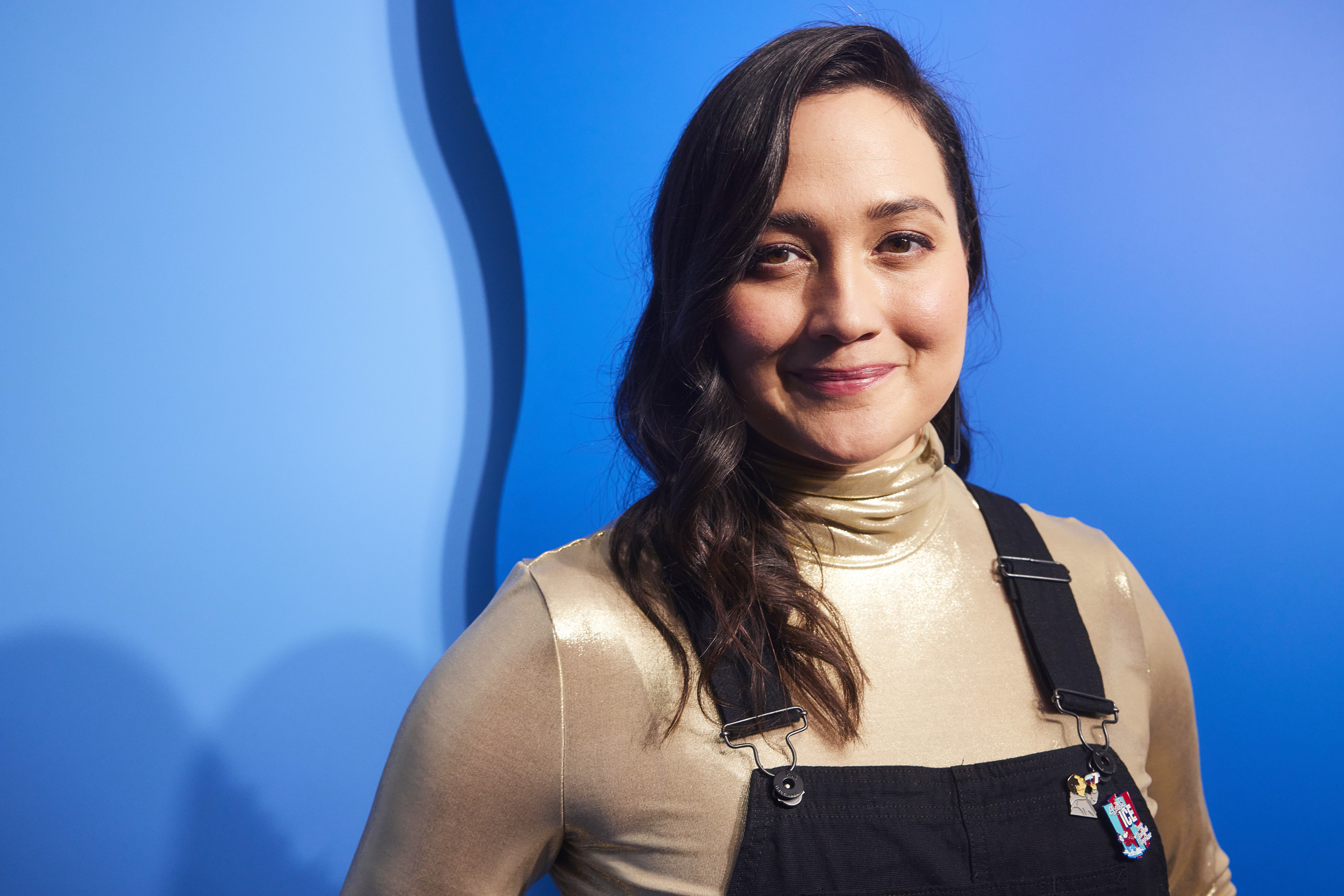 PARK CITY, UTAH - JANUARY 20: Lily Gladstone visits The IMDb Portrait Studio at Acura Festival Village on Location at Sundance 2023 on January 20, 2023 in Park City, Utah. 