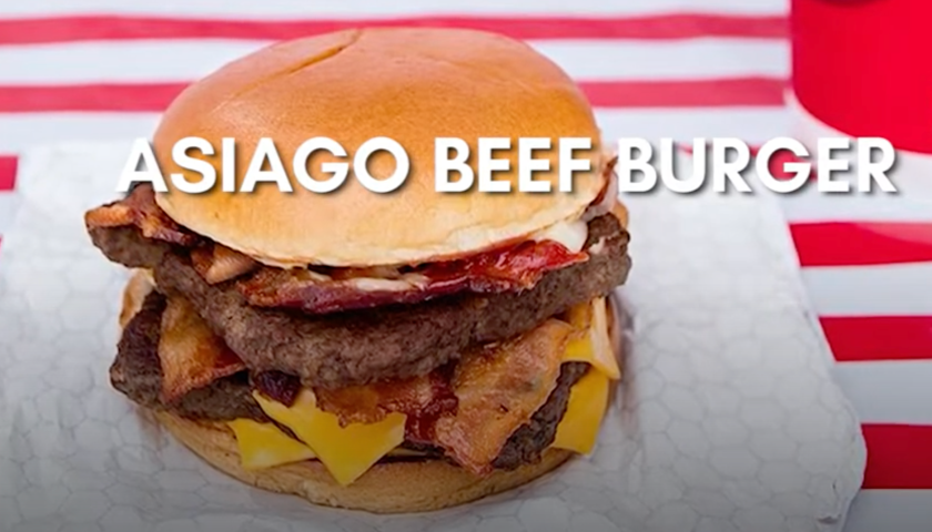 Asiago beef burger at wendy's