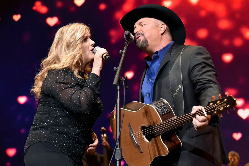 Trisha Yearwood and Garth Brooks perform onstage for Loretta Lynn: An All-Star Birthday Celebration Concert at Bridgestone Arena on April 1, 2019 in Nashville, Tennessee