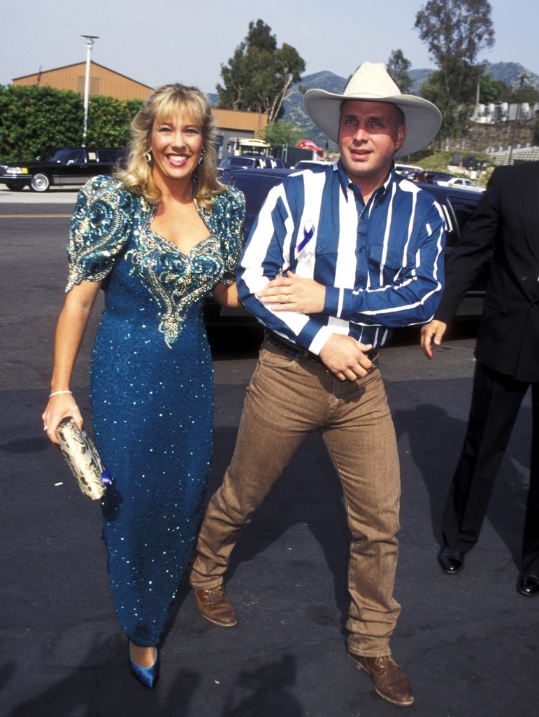 Garth Brooks and Sandy Mahl during 30th Annual Academy of Country Music Awards at Universal Amphitheatre in Universal City, California, United States.