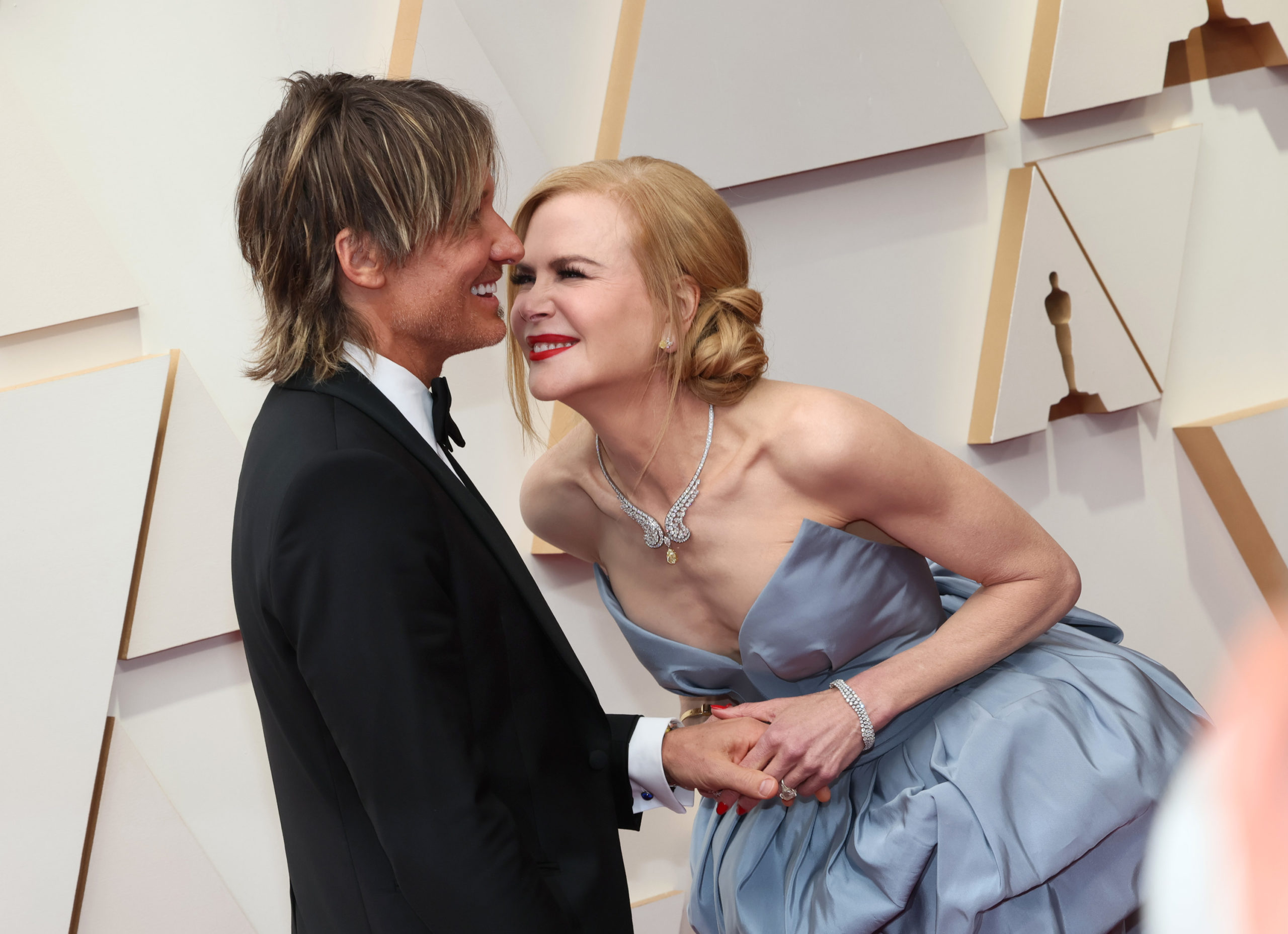 HOLLYWOOD, CALIFORNIA - MARCH 27: (L-R) Keith Urban and Nicole Kidman attend the 94th Annual Academy Awards at Hollywood and Highland on March 27, 2022 in Hollywood, California.