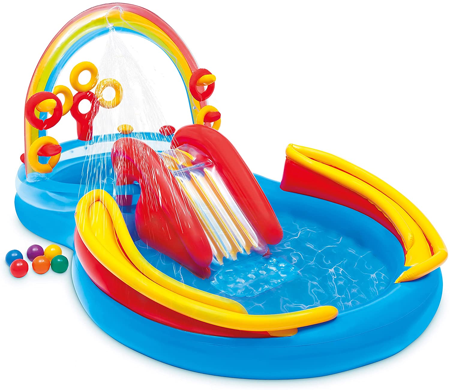 Intex Rainbow Ring Inflatable Play Center, 117 X 76 X 53, For Ages 2+